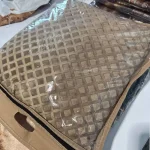 کاور تشک مخمل طرح لوزی شکلاتی رنگ