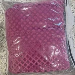 روکش تشک و بالش مخمل طرح لوزی بنفش - تصویر 3