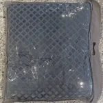 روکش تشک و بالش مخمل طرح لوزی طوسی تیره - تصویر 2