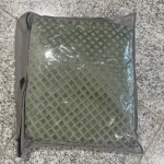 روکش تشک و بالش مخمل طرح لوزی سبز زیتونی - تصویر 4